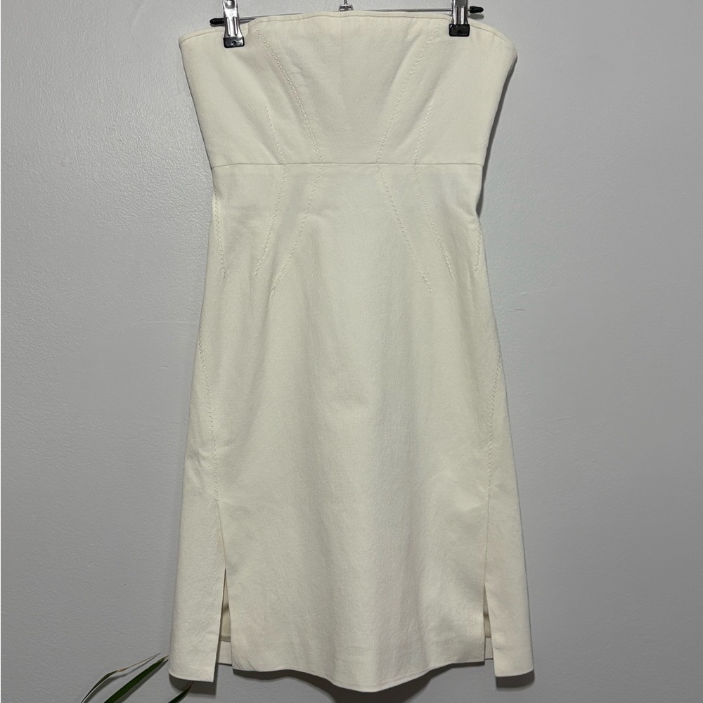 Zac Posen Strapless Cream Dress